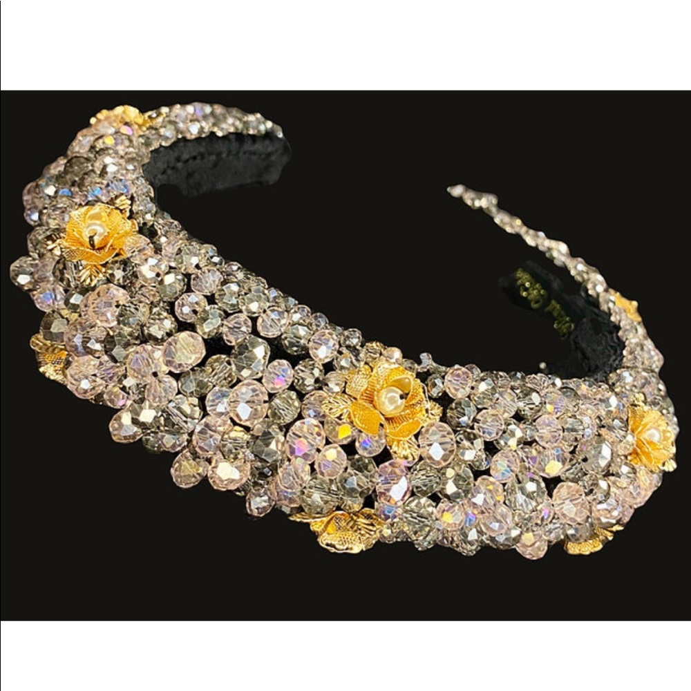 Pink Jeweled Headband - Picture 2 of 3